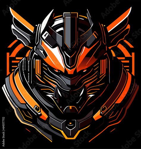 bison robot monster cartoon