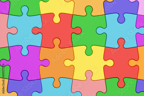 LGBTQ concept. Multi-colored jigsaw puzzle, representing sexual diversity. Lesbian Gay Bisexual Transgender Queer for use as a background or symbol of social gender.