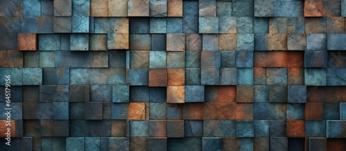 Abstract texture on the tiled wall.