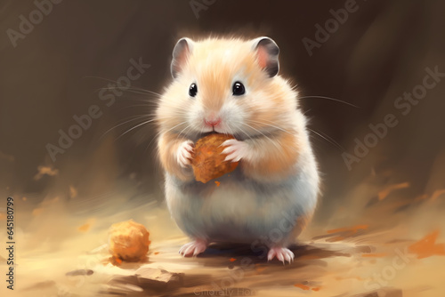 hamster illustration style Made with Generative AI