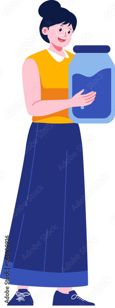 Obraz premium Sustainability Character Illustration