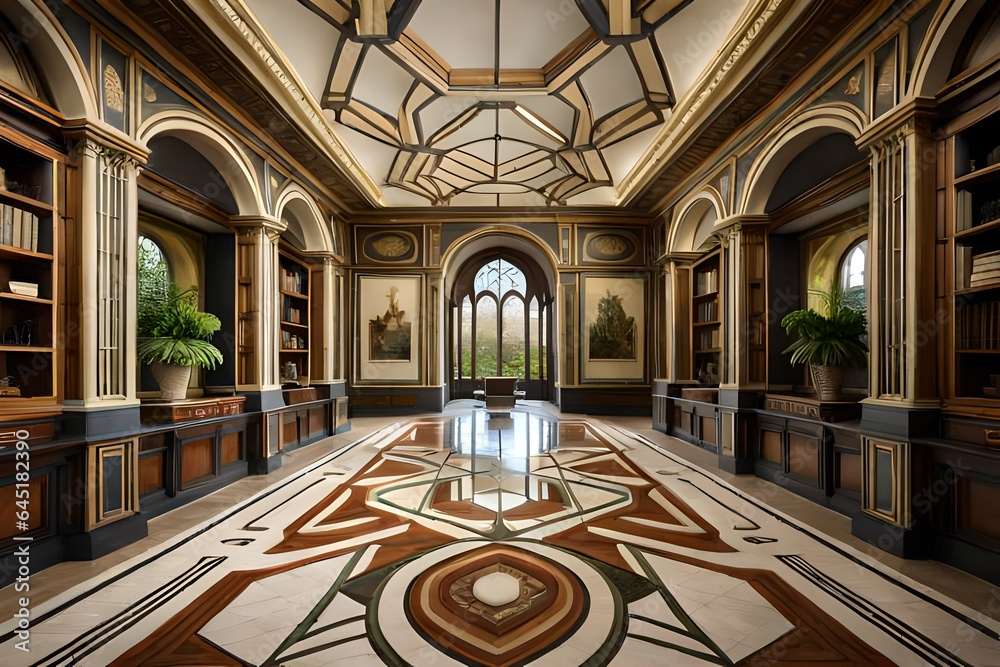 Obraz premium interior of the church generated by AI