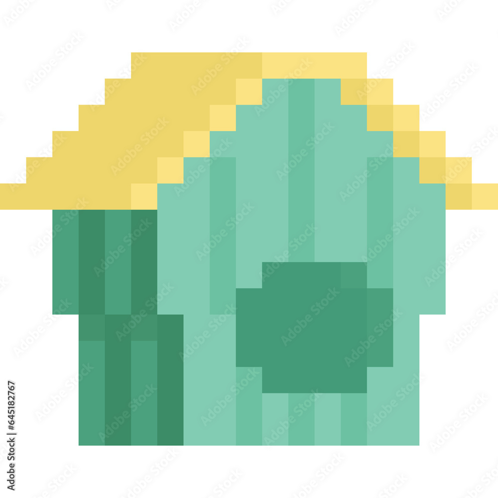 Fototapeta premium Pixel art bird house icon 3