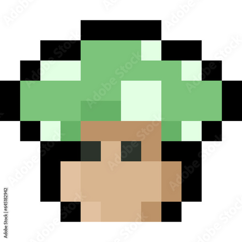 Pixel art cartoon mushroom character 4
