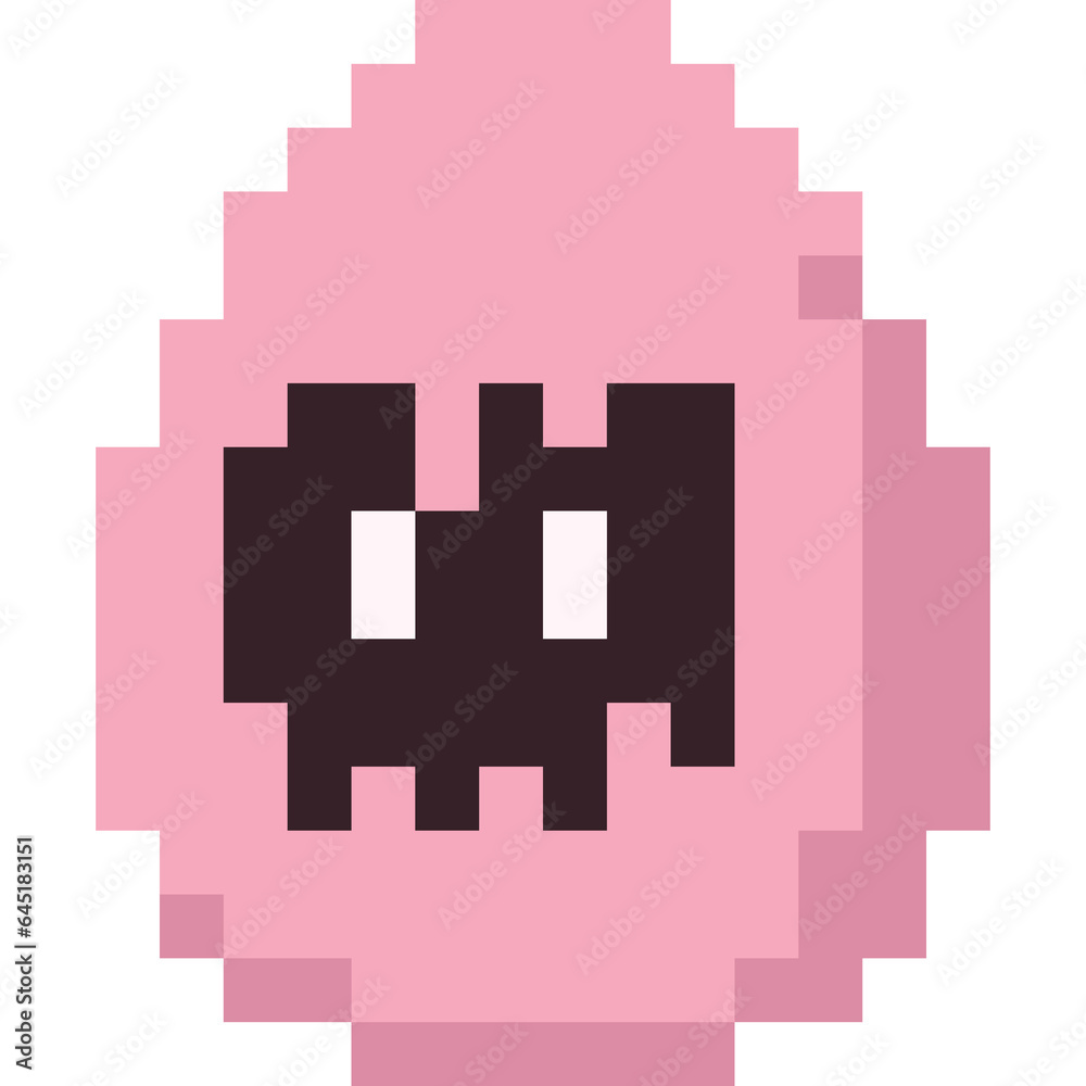 Obraz premium Pixel art egg monster character 2