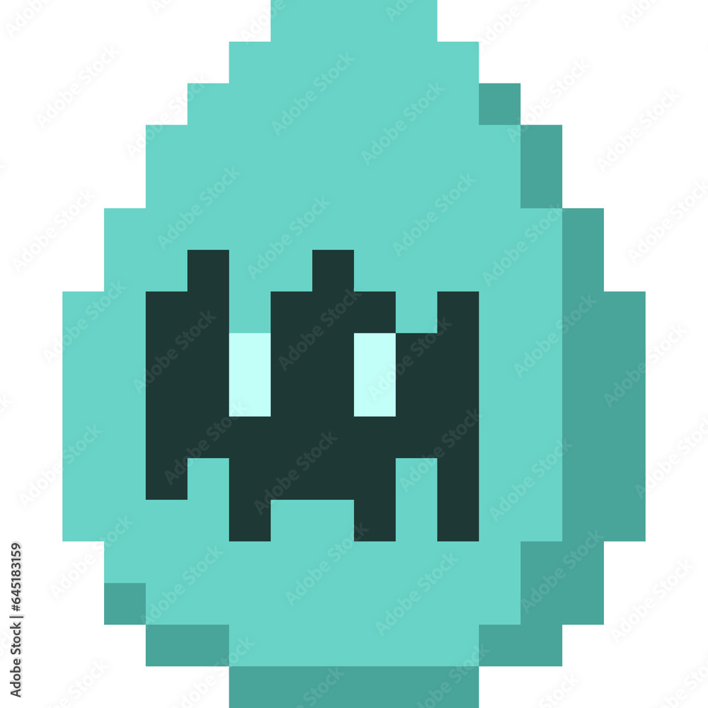 Pixel art egg monster character 3 Pixel art egg monster character 3
