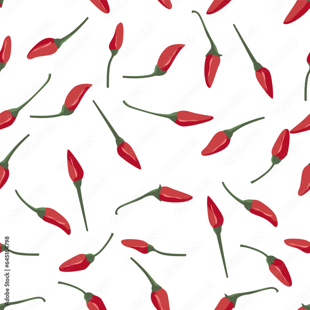 A seamless pattern of Chili. vector illustration. A seamless pattern of Chili. vector illustration.