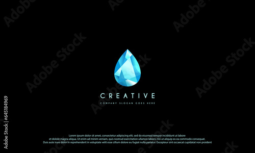 Stone gems logo design vector illustration. Jewelry logo design. Suitable for business and Beauty logos isolated on white background