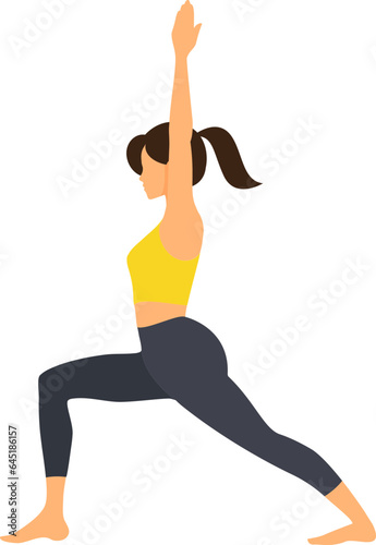 Woman activities, lunges and workout exercises vector illustration