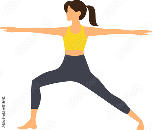 Woman activities, lunges and workout exercises vector illustration