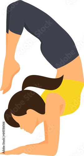 Woman activities, lunges and workout exercises vector illustration
