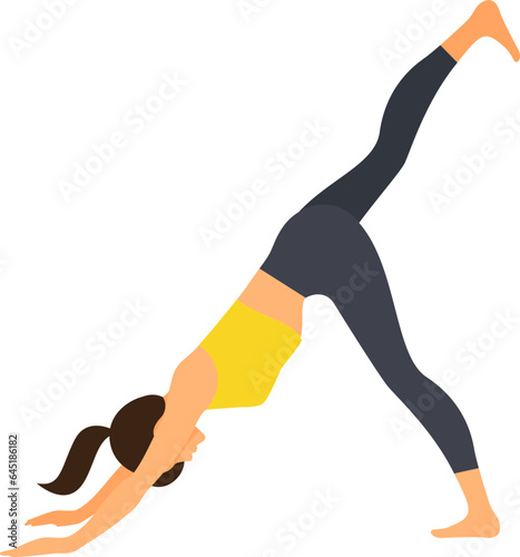 Woman activities, lunges and workout exercises vector illustration