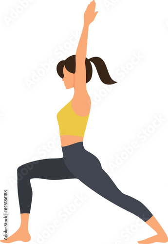 Woman activities, lunges and workout exercises vector illustration