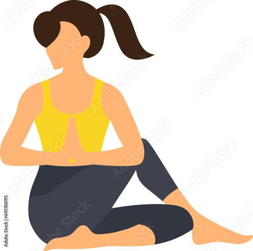 Woman activities, lunges and workout exercises vector illustration