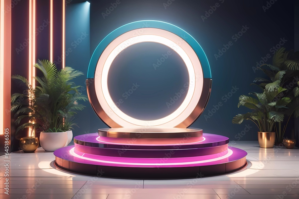 3d rendering podium platform 3d rendering podium platform
