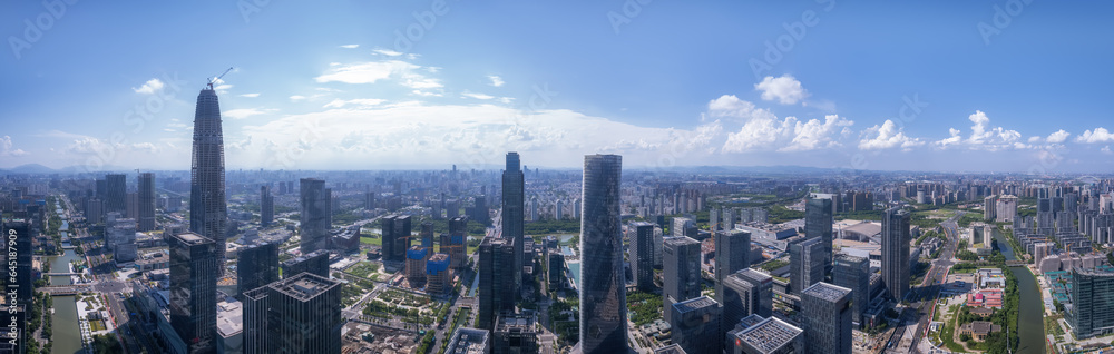 Aerial photography of modern urban architectural landscape of Ningbo, China Aerial photography of modern urban architectural landscape of Ningbo, China