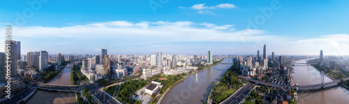 Aerial photography of modern urban architectural landscape of Ningbo  China