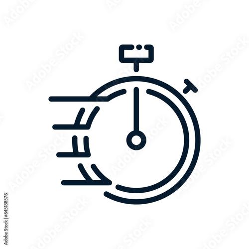 The concept of rapid response, reaction. Vector icon isolated on white background.