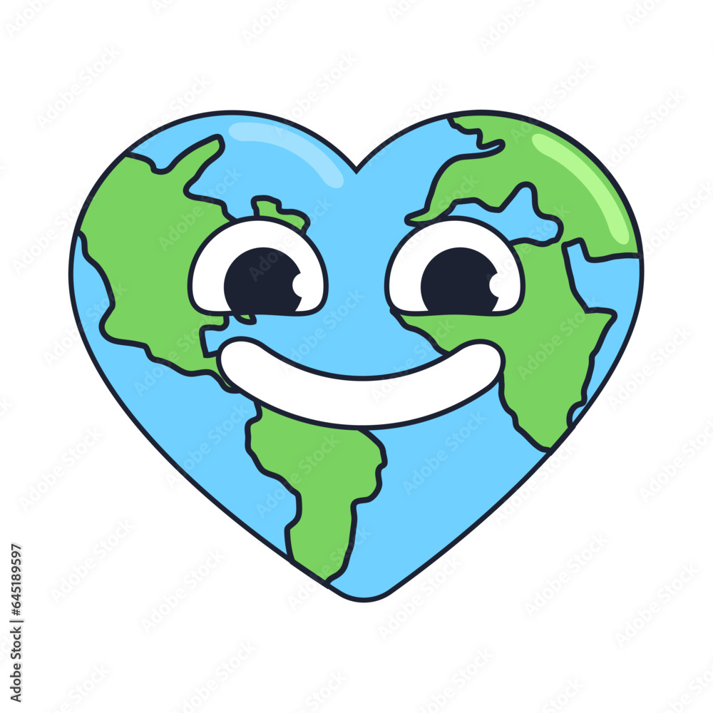 weather cartoon heart earth illustration weather cartoon heart earth illustration