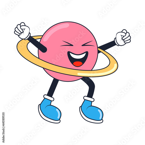 cartoon saturn planet