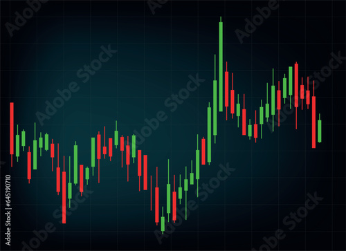 financial market exchange chart roman candles up and down below and above