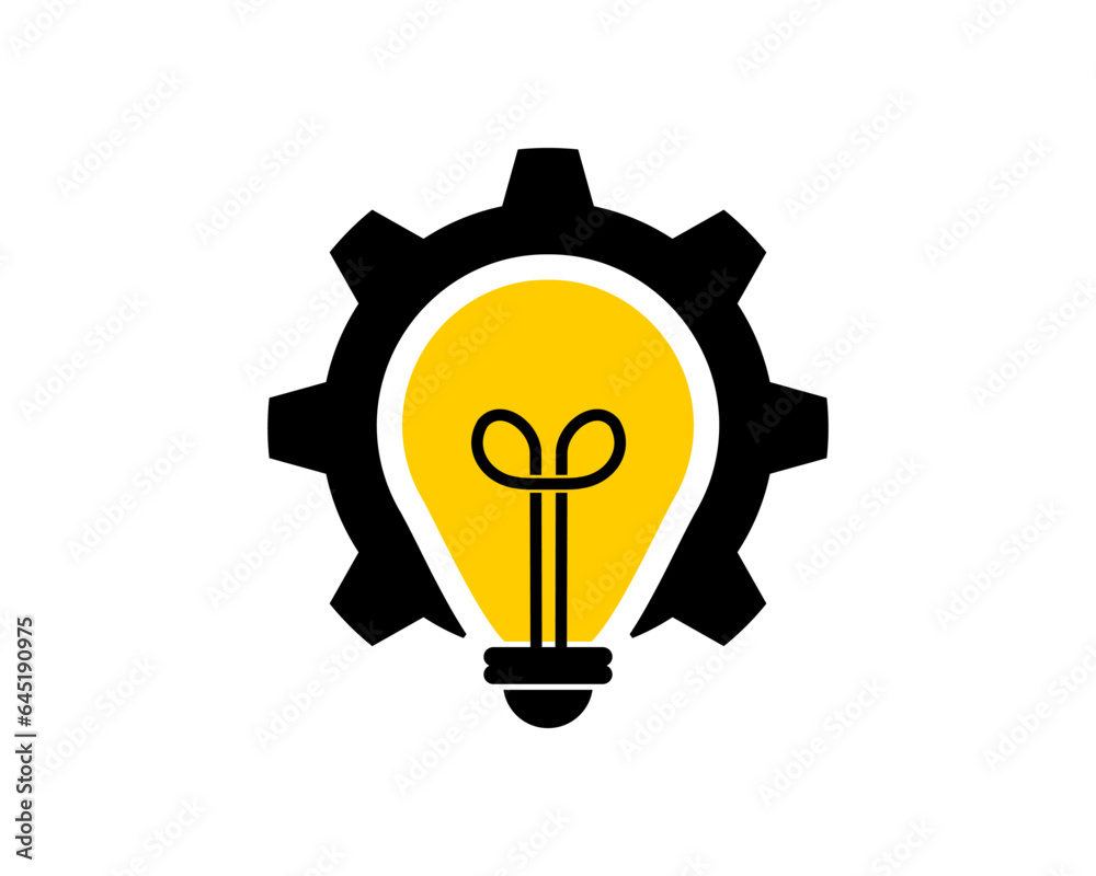 Gear wheel with light bulb inside Gear wheel with light bulb inside