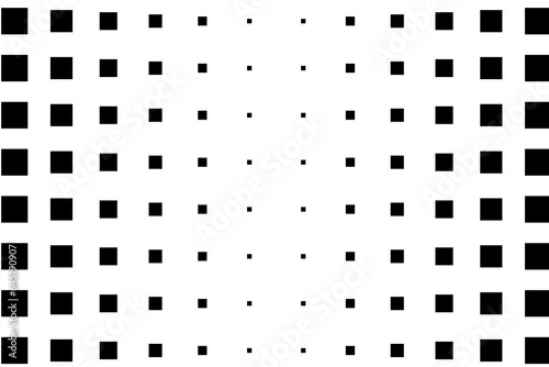 Digital png illustration of black squares pattern on transparent background