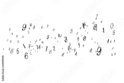 Digital png illustration of different numbers on transparent background