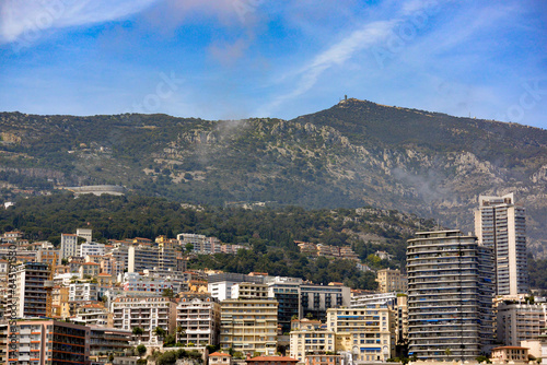 Beautiful sky and fantastic city are in Monaco 