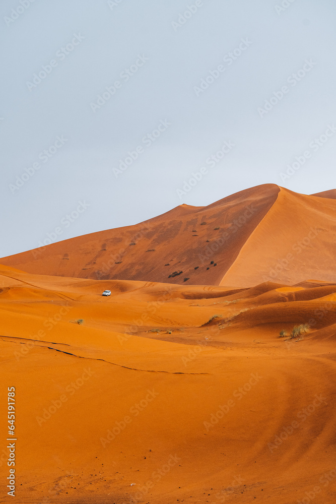 Sand texture in Morocco Sahara Merzouga Desert after a rainy day