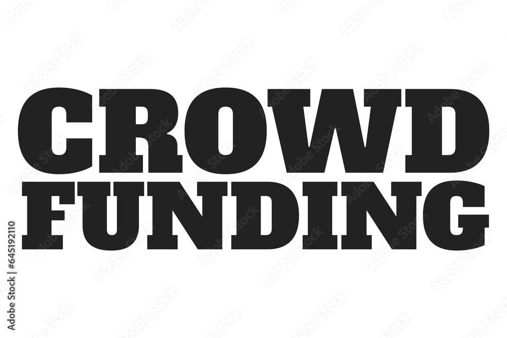 Digital png illustration of crowd funding text in black on transparent background Digital png illustration of crowd funding text in black on transparent background