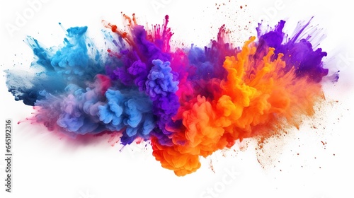 Happy Holi Background for Festival of Colors celebration vector elements for card,greeting,poster design © Vijay