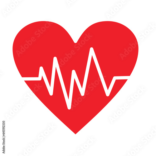 heart and symbol, heart icon, Heakthcare icon, Electrocardiogram, Heartbeat / heart beat pulse flat icon for medical apps and websites