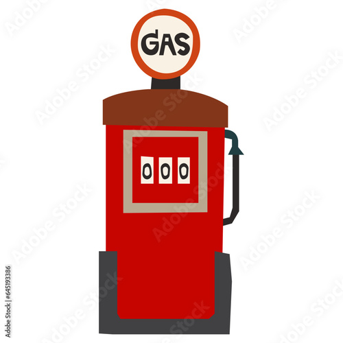 Fuel dispenser flat illustration