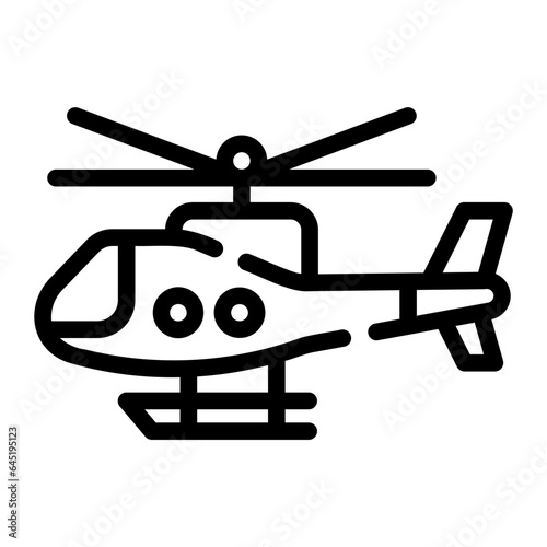 helicopter Line Icon