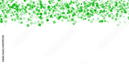 Vibrant Green Color Square on Clear Background