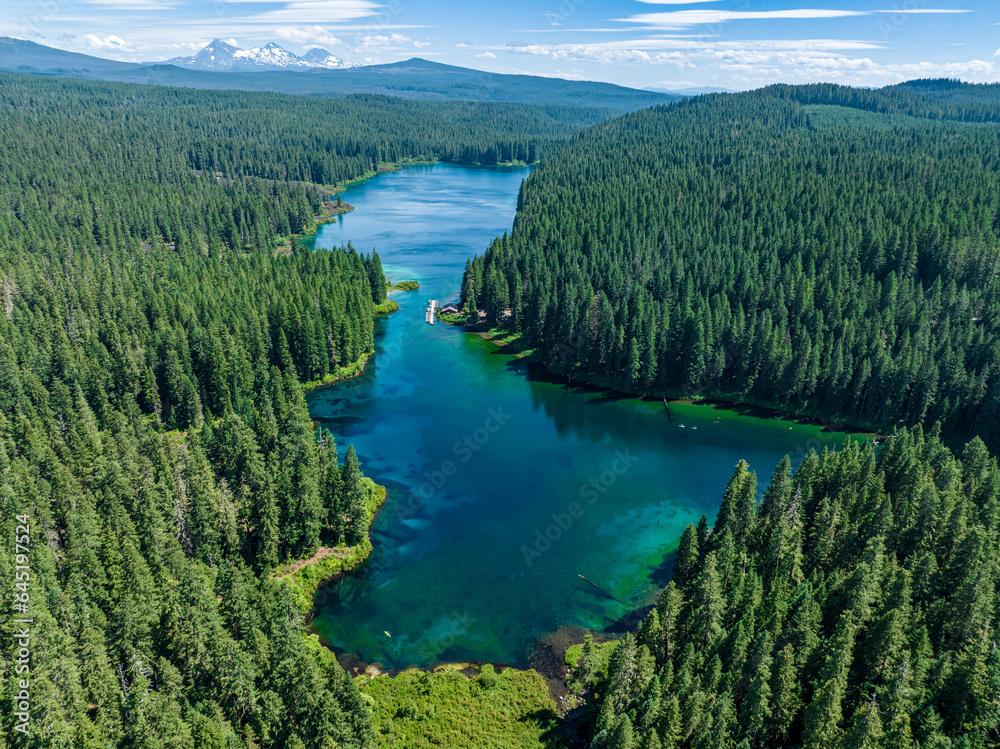 Aerial Photo Of Clear Lake in Sisters Oregon Aerial Photo Of Clear Lake in Sisters Oregon