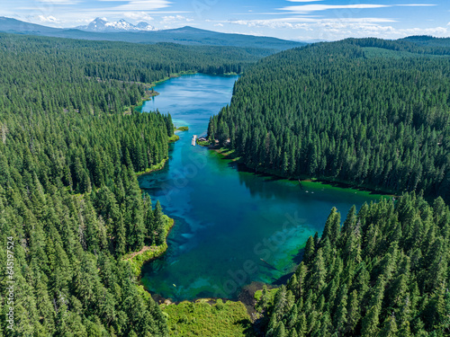 Aerial Photo Of Clear Lake in Sisters Oregon