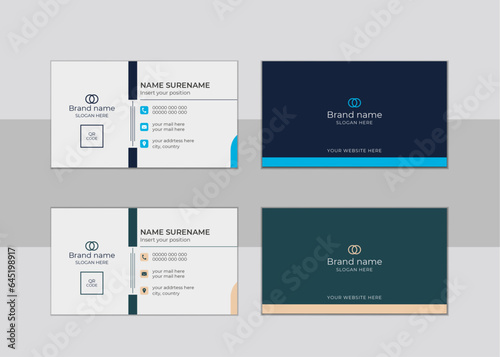 Business card design template. Clean professional business card template. Modern Creative And Clean Business Card Design Template.