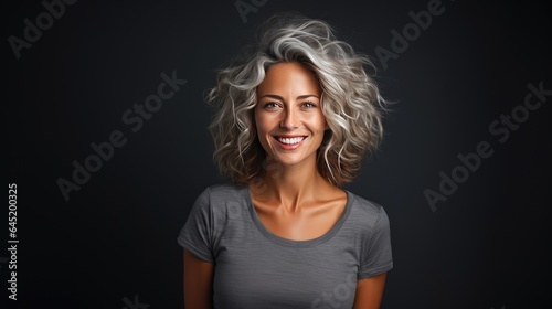 Beautiful black woman with smooth healty skin and happy smilling beautiful teeth for skincare or toothpaste advertise.