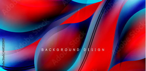 Elegant waves and flowing fluid abstract background. Template for covers, templates, flyers, placards, brochures, banners