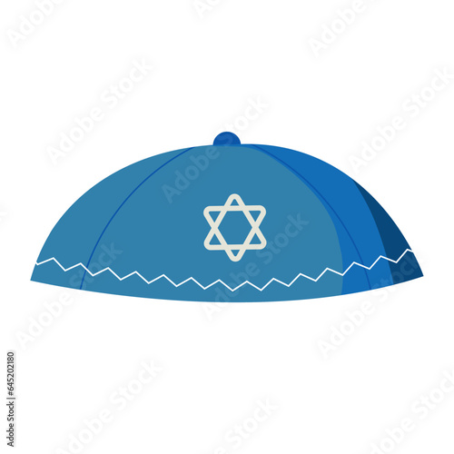 blue kippah illustration