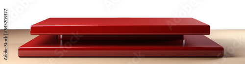 modern red tabletop, can serve for product display, generative ai Free Download modern red tabletop, can serve for product display, generative ai - GFXLoad