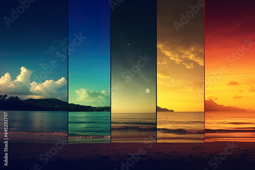 Landscapes containing a spectrum of colors for World Photography Day