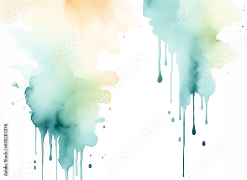 カラフルな水彩が滴るイメージのテクスチャ背景  Colorful Watercolor Dripping Image Texture Background