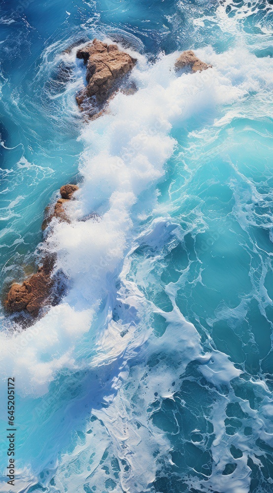 Soft blue ocean wave