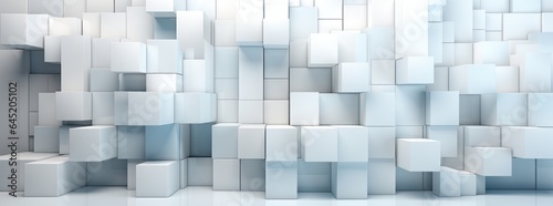 Abstract white 3d cubes background