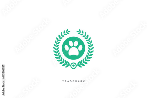 Dog Paw Clinic Animals Vector Logo