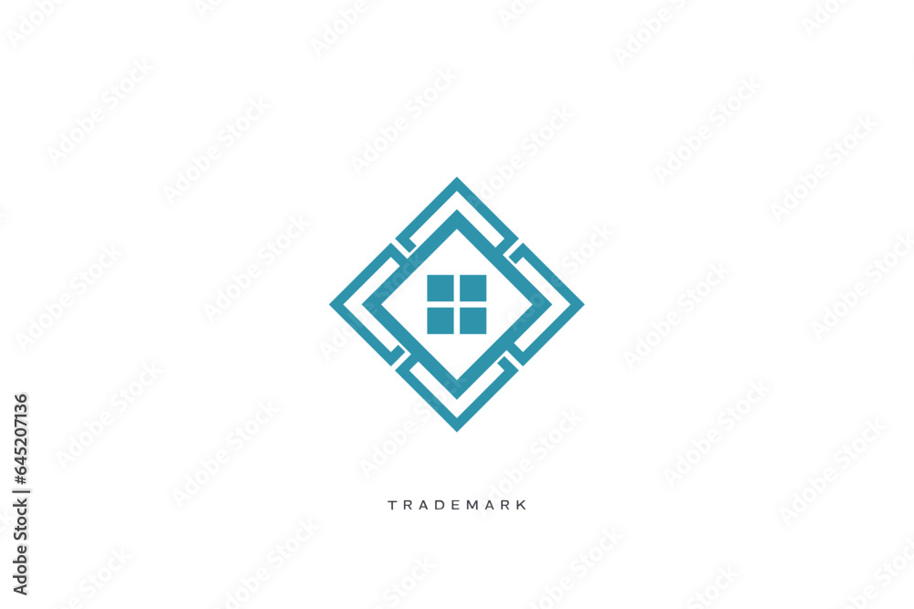 Home Vector Logo Real Estate Renovation Modern Structure Architecture