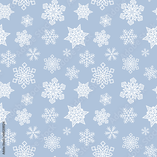 Snowflakes Christmas seamless pattern vector winter